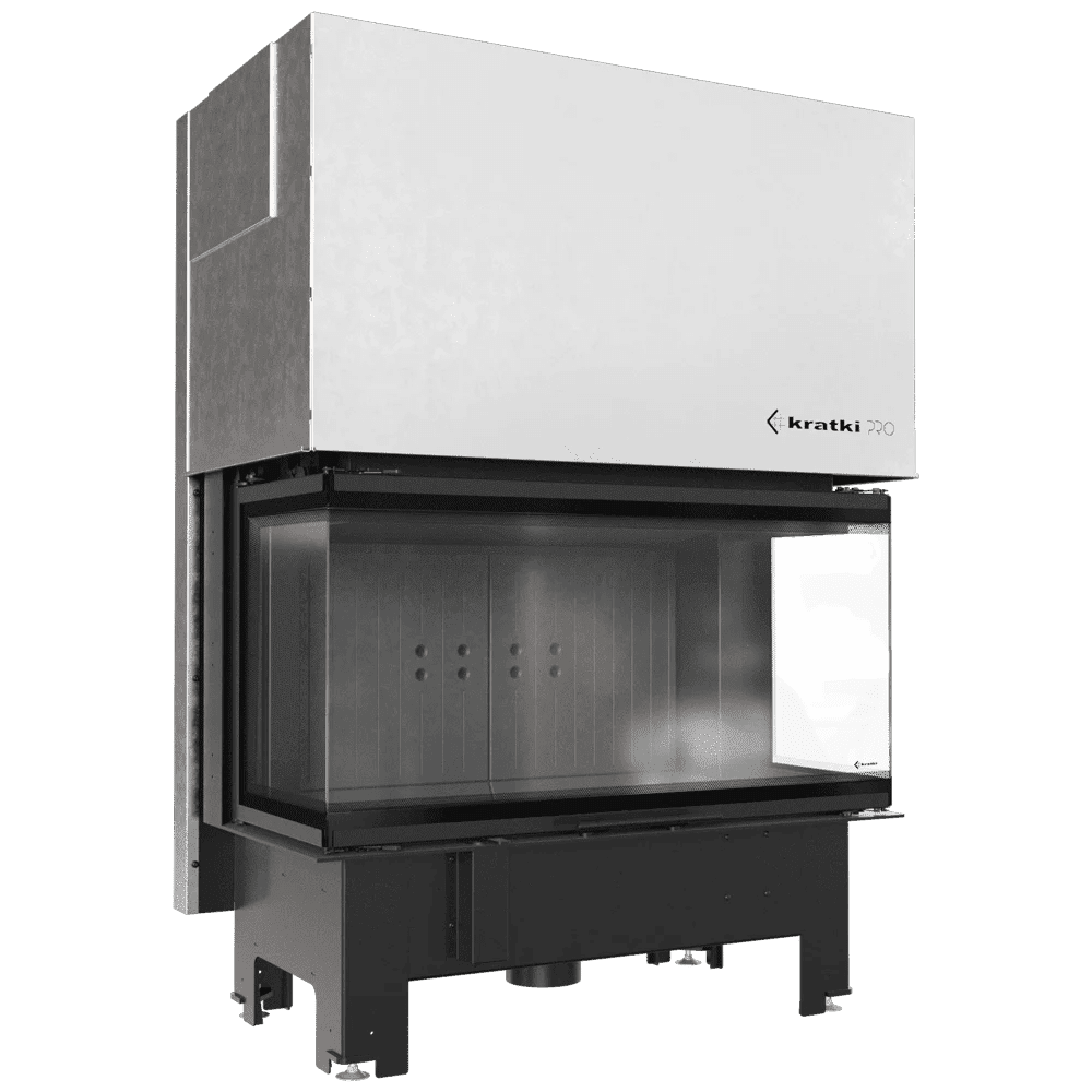 NBC 1000/400 Lift-Up Glass Wood Burning Fireplace Insert – 15kW