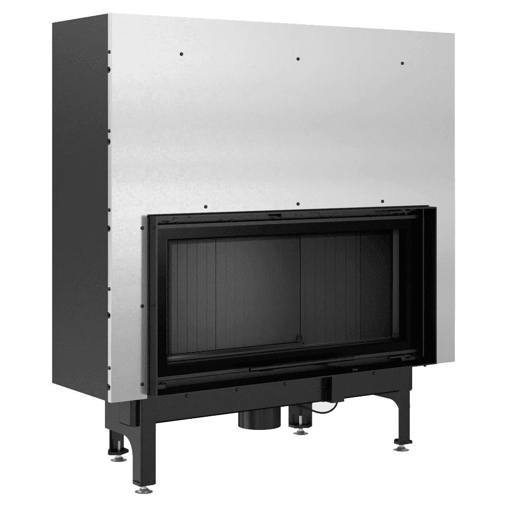 Nadia Lift-Up Glass Wood Burning Fireplace Insert – 14kW