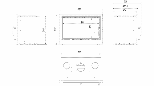 Arke 75 Wood Burning Fireplace Insert – 8kW - Image 4
