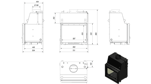 Zuzia Deco Wood Burning Boiler Fireplace Insert – 12kW - Image 4
